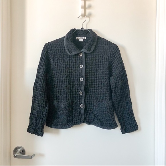 Zena Sweaters - Zena knitted button down chore jacket